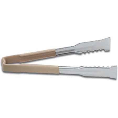 

Vollrath 4791660 Jacob s Pride Stainless Steel VersaGrip Tongs with Tan Coated Kool Touch Handle 16