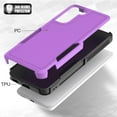thumbnail image 4 of for Samsung Galaxy S21 Case: Dual Layer Protective Heavy Duty Cell Phone Cover Shockproof Rugged with Screen Protector - Military Protection Bumper Tough - Samsung Galaxy S21 5G 2021, 6.2 inch, Purple, 4 of 16