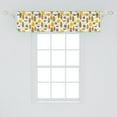 thumbnail image 2 of Ambesonne Autumn Valance Pack of 2, Colorful Red Fox on Season, 54"X12", White and Multicolor, 2 of 4