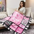 thumbnail image 3 of Yibo Mom Blanket Gift for Mom for Mothers Day from Daughter Mom Gift from Son Best Mom Ever Pink Blanket for Sofa Bed Birthday for Mother from Son Daughter, 3 of 5