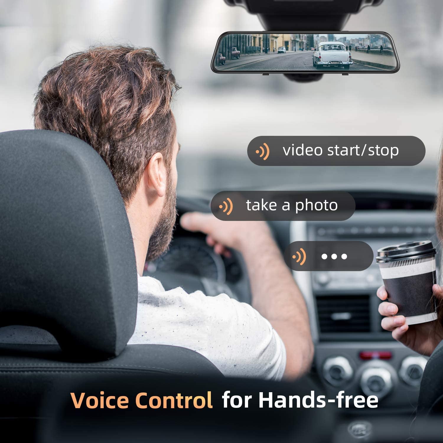 VANTOP H612T SPECCHIO dashcam auto anteriore posteriore, telecamera auto 4K  con touchscreen 12 EUR 449,00 - PicClick IT