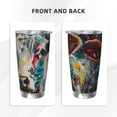 thumbnail image 3 of Salouo Colorful Graffiti Cow Print 20oz Tumbler with Lid,Stainless Steel Vacuum Insulated Tumbler Durable Insulated Coffee Mug Thermal Cup with Splash Proof Sliding Lid-Without Straw, 3 of 8
