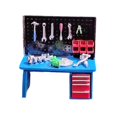thumbnail image 4 of Bunblic 1:64 Mini Table à Outils Modèle Accessoires Maison de Poupée Collection, DIY Mini Scène Décorative Créative Modèle, Accessoire Photo Table Bleue, 4 of 8