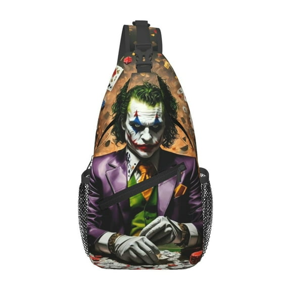 Joker Sling Bag Crossbody Sling Backpack Chest Bag Daypack Purses Shoulder Bag For Women Men Travel Hiking