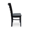 Noble House Stanton Indoor Rubberwood Dining Chairs, Set of 2, Matte black, Matte black