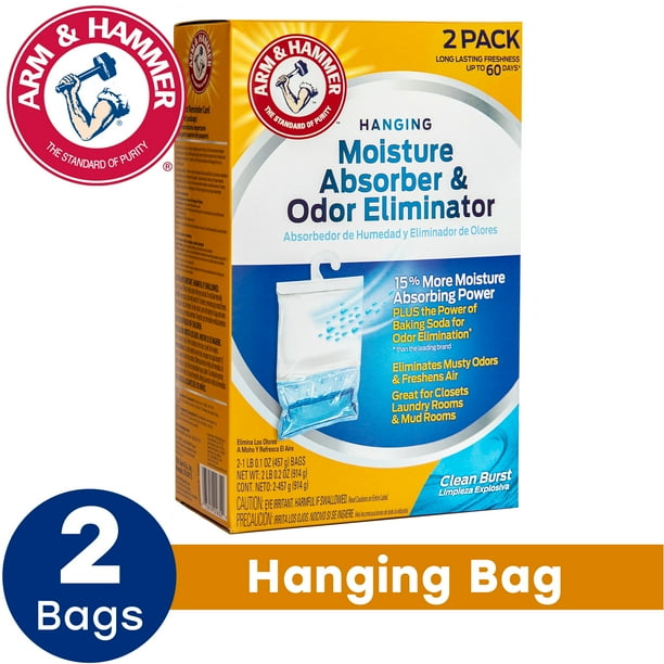 Arm & Hammer Clean Burst Hanging Moisture Absorber for Closets; 2 Pack