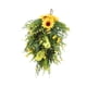 thumbnail image 4 of Lágrima flores artificiales guirnalda 20 pulgadas de largo letrero de bienvenida decorativa guirnalda para la sala de estar pared, 4 of 9