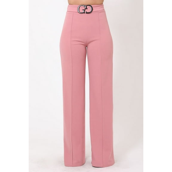 Double Reverse G Buckle Detail Pants