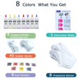 thumbnail image 2 of Kit Tie Dye WINSONS, tinte permanente para tela, 8 colores, no tóxico, 2 of 7