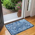 thumbnail image 2 of Blue Paisley Pattern Door Rugs,Washable Non Slip Door Mats Indoor,Decorative Door Mats,Entry Mat Indoor for Entrance,Bedroom,Kitchen,Bathroom,30"x17", 2 of 6
