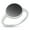 Black Simulated Onyx, variant on CHOOSE YOUR COLOR White Simulated Opal Cocktail Ring .925 Sterling Silver Band CZ Female Size 6
