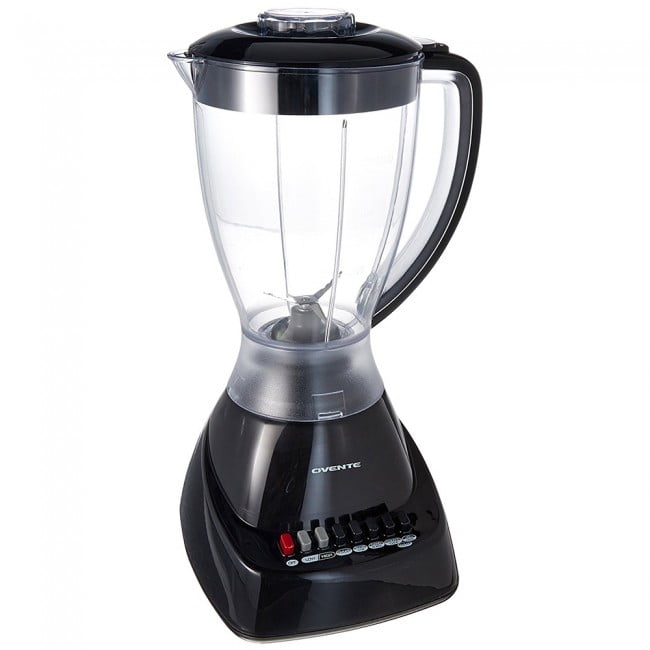 Ovente Electric Countertop Blender 1 5 Liter Stainless Steel Blades With 9 Blending Settings Removable Top Cap 400 Watts Power For Blend Stir Grind And More Black Blh1012b Walmart Com Walmart Com