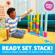 Giant Color Stack Challenge by Relatable, Strategy Stacking Jumbo Outdoor Game for Kids and Adults