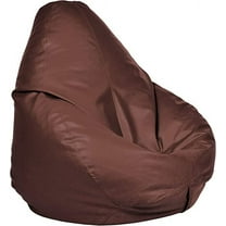Ample Decor Leatherette Bean Bag Cover (No Filling), Ideal for Children and Teenagers - Tan Brown