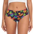 thumbnail image 1 of Fotbe Colorful Pineapples1 Calzones Estampados para Mujer – Ropa Interior de Algodón, Cómoda, Suave y Elástica-Large, 1 of 6