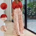thumbnail image 2 of Spring women's clothing shirt top set V-neck printed wide-leg pants fashion set, 2 of 7