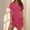 Hot Pink, variant on SMihono Summer Dresses for Women 2025 Fashion Side Slit Short Sleeve V-Neck T Shirt Mini Dress Solid Casual Outdoor Sundress Hot Pink L