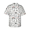 thumbnail image 3 of Fotbe Cute Cat Hawaiian Shirt for Men Unisex Summer Beach Casual Short Sleeve Cotton Linen Button Down Shirts-X-Large, 3 of 9