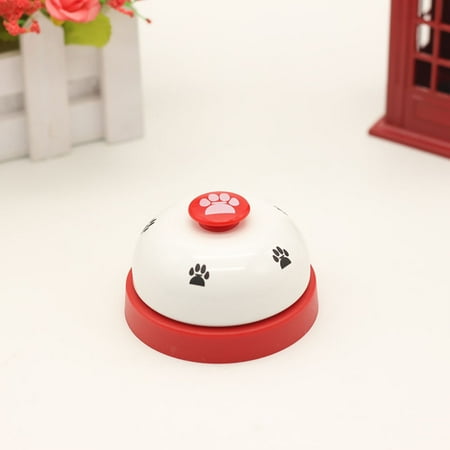 

Dog Buttons Pet Bell Toys Pet Training Buzzer Pet Training Bells Called Dinner Interactive Pet Bell Toys For Dogs Teddy Puppy Training Red And White