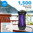 thumbnail image 2 of Livin’ Well Bug Zapper - 18W, 1,500 Sq Ft Range, 4000V High Powered Electric Mosquito Zapper (Blue), 2 of 6