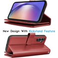 thumbnail image 4 of Tiflook Galaxy A54 5G Case, Galaxy A54 5G Wallet Case, Luxury PU Leather Cash Credit Card Slots Holder Carrying Folio Flip Cover [Detachable Magnetic Hard Case] Kickstand for Samsung A54 5G [Wine], 4 of 6
