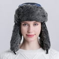 thumbnail image 2 of SikaFu Men Women Winter Hat Plaid Thick Warm Russian Hat Male Female Ski Trapper Earflap Cap Windproof Bomber Hat Russian Cap, 2 of 6