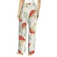 thumbnail image 3 of Xecao Cartoon Flat Mushrooms Women's Straight Lounge Pajama Pants: The Epitome of Relaxed Sleepwear, 3 of 9