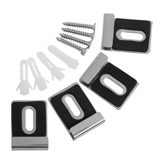 Goodhd 4 Sets Wall Mount Mirror Clips Mirror Bracket Clips With Screws Mirror Hooks