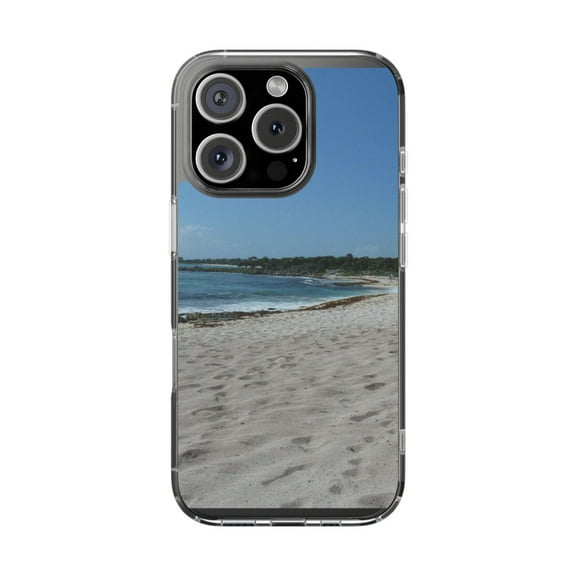 Clear Hybrid Shockproof Case for Apple iPhone 16 PRO - Akumal Mexico: Pristine Beach Paradise