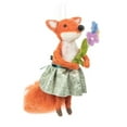 thumbnail image 2 of Renard Tenant des Fleurs Ornement, 2 of 2