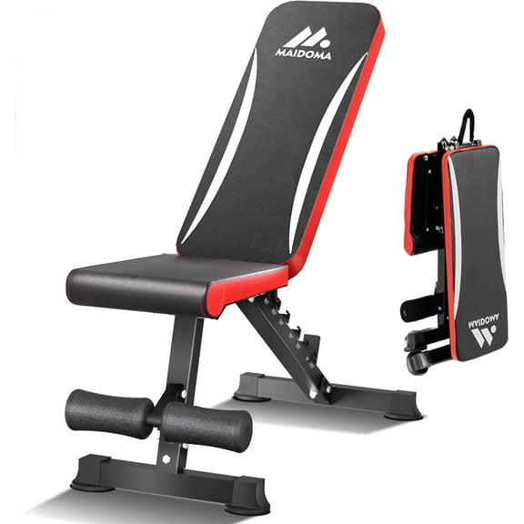 Foldable 900 LBS Weight Bench for Home Gym, Fast Folding Workout Bench for Men & Women Exercise, Full Body Strength Training Bench Press with Adjustable Backrest