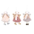 thumbnail image 4 of Lssam Angel Ornaments for Christmas Tree - Soft Handmade Baby Doll Decor with Furry Hat, Cute Pink White Grey Girl Ornaments for Holiday Decorations, 4 of 8