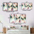 thumbnail image 4 of Designart "Geometric Pink and Green Geode I" Animals Framed Wall Art Set Of 3 - Pink Abstract Geometric Frame Gallery Wall Set For Home Decor, 4 of 6