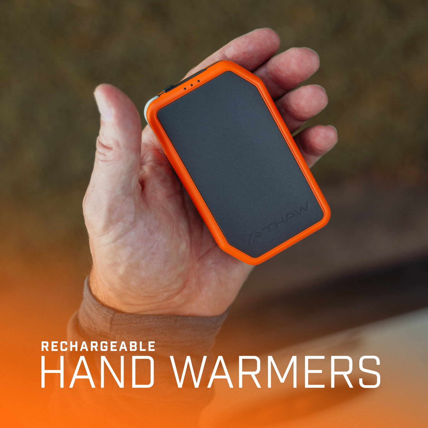 THAW 5K Recharageable Hand Warmer, Portable Electric Pocket Heater, Long-Lasting Heat for Outdoor Winter Use