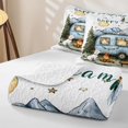 thumbnail image 4 of Catabedysis Watercolor Camping Twin Quilt Set,Cute Dog Camper Print Twin Coverlet Set For Boys,Multicolor,3Pcs, 4 of 7