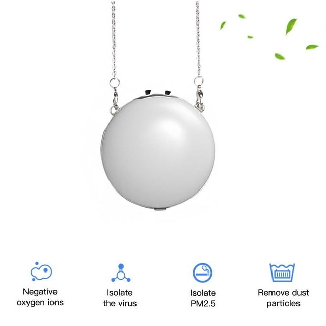 Baohd Personal Mini Wearable USB Travel Purifier Blanc