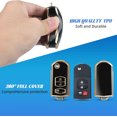 thumbnail image 4 of Key Fob Cover Compatible with Mazda 3 6 8 CX-3 CX-5 CX-7 CX-9 Miata MX-5 RX-8 Keychain Case Holder Protector,Gold-black, 4 of 6