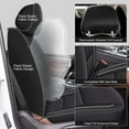thumbnail image 2 of LAONNVIR Car Seat Covers for Subaru Crosstrek 2016-2025:4 Front Seat Breathable Leather Automotive Seat Protectors(Black0,2PCS Front), 2 of 8