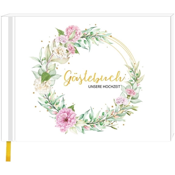 Vjnyvs Wedding White Guest Book Elegant Baby Shower Guest Book Bachelorette Party Supplies Wedding Books for Guests to Sign