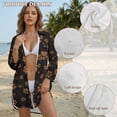 thumbnail image 6 of Xoenoiee Dog Paw Pattern Womens Swimsuit Cover Up, Button Down Cover Ups for Swimwear, Beach Bikini Cover Up for Summer, Beach Shirt Dresses Tops, XL, 6 of 7