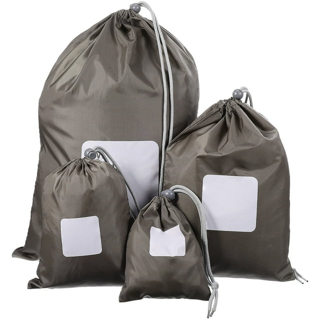WINOMO 4 bolsas organizadoras universales de nailon impermeables con cordón para viajes al aire libre en diferentes tamaños
