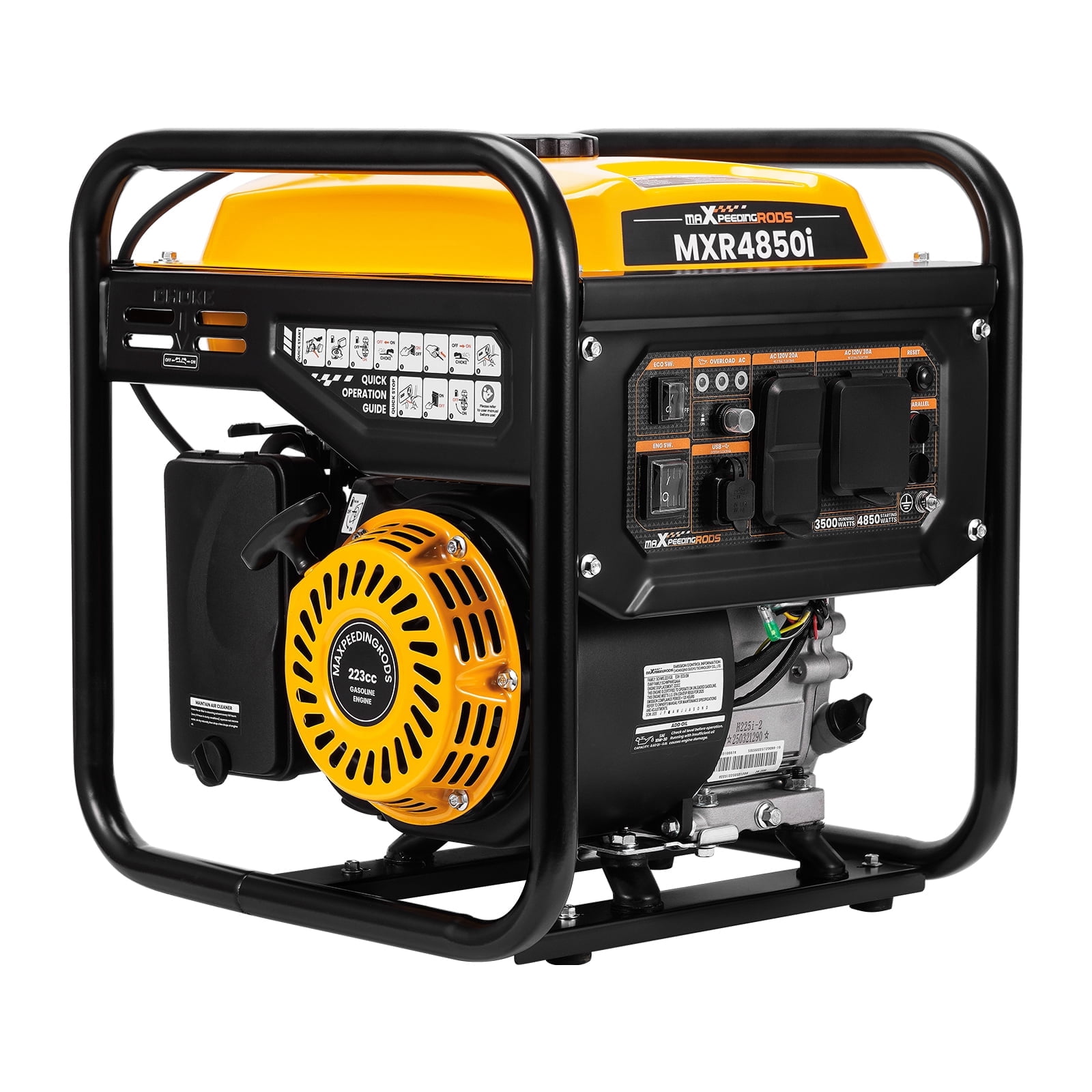 Aceup Energy 4500 Watt Gas Inverter Generator, 3600 Running Watts