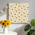 thumbnail image 3 of Farmhouse Sunflower Canvas Wall Art for Living Room, Rustic Yellow Honey Bees Linen Texture Poster Print Painting for Bedroom Office Home Decoration Wall Pictures Prepare To Hang 10"x10", 3 of 9