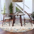 thumbnail image 3 of Blue Beige Coastal Round Area Rug 6Ft Washable Circle Rugs for Bathroom Office, Beach Starfish Summer Eucalyptus Rustic Non-Slip Carpet Floor Mats Indoor Outdoor Carpet Runner Aesthetic Home Decor, 3 of 8