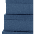 thumbnail image 5 of Drative Storage Boxes with Lids, Paper Storage Box Set for Keepsakes and Photos, Drative Boxes for Home Dr, Stationery, Office Organizers, Navy Blue, 5 of 6