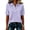 Purple, variant on JULMCOMO Women's Summer Tops Gingham Plaid Print Collared Button Loose Trendy Polo Shirts Short Sleeve Baggy Daily Graphic Tees Red L