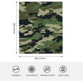 thumbnail image 4 of Camo Dark Green Blanket 50" x 60" Abstract Forest Hunter Army Camouflage Super Soft Bedding Fleece Throw Blanket Luxury Bed Blanket Bedroom Living Room Warm Lightweight for Kids Adults, 4 of 5