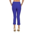 thumbnail image 6 of HDE Pull On Capri Pants For Women with Pockets Elastic Waist Cropped Pants Royal Blue - L, 6 of 7