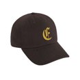thumbnail image 3 of Daxton Low Profile Adjustable Baseball Dad Hat Cap Old English Font Alphabet A to Z, Brown Hat Gold E, 3 of 4