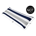 thumbnail image 2 of Sweet Jojo Designs Stripe Blue and Grey Body Pillow Cover Case 54x20 (Pillow Not Included), 2 of 4